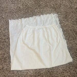 White Lace Trim Skirt Slip